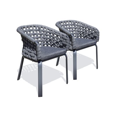 Lot de 2 fauteuils de jardin en corde tissée CAMARGUE PARIS GARDEN