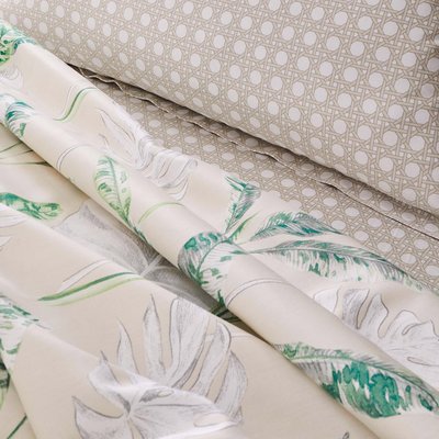 Drap plat en satin aux impressions exotiques TRADILINGE