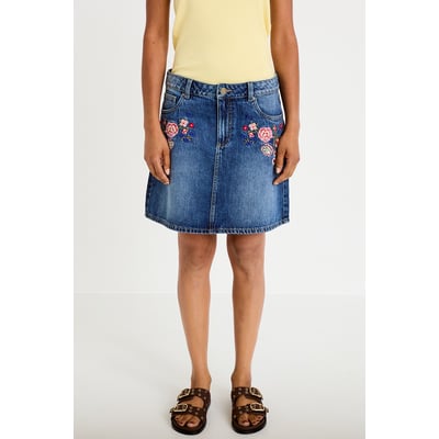 Jupe droite courte en jean CACHE CACHE
