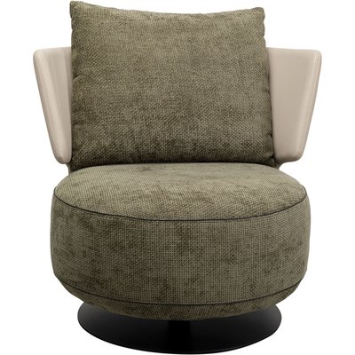 Fauteuil pivotant en velours et simili, JOSH KARE DESIGN
