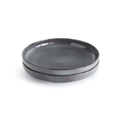 2er-Set tiefe Teller Edena, Steingut mit reaktiver Glasur LA REDOUTE INTERIEURS