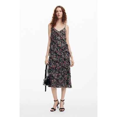 Robe midi à volants DESIGUAL