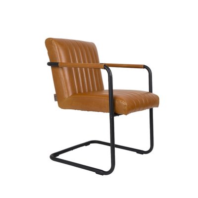 Fauteuil vintage en simili cuir - STITCHED DUTCHBONE