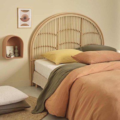 Tête de lit arrondie en rotin 140 cm BOHO BERAH GETAH