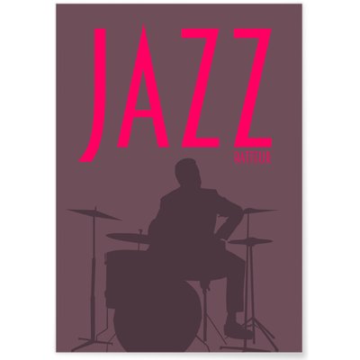 Poster Jazz Batteur L'AFFICHERIE