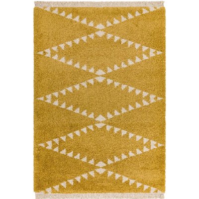 Tapis style berbère à franges effet laine DIKO NOVATREND