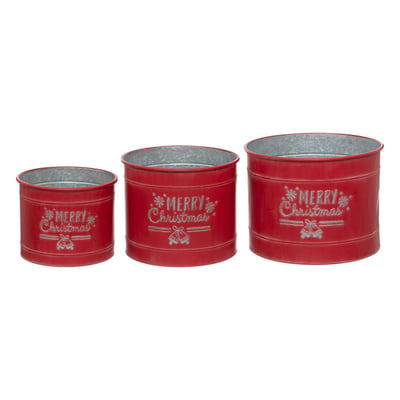 Cache pot traditionnel en métal x3 ATMOSPHERA