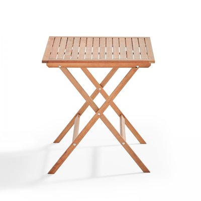 Table carrée bois d'eucalyptus, SETE OVIALA