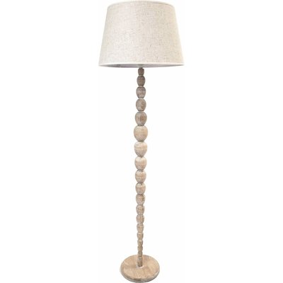 Lampadaire design en bois d'aulne et abat jour  élégant RECOLLECTION