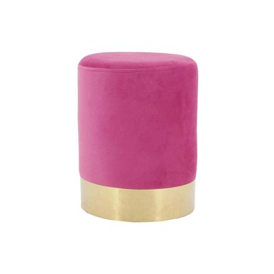 Pouf en velours et métal doré AUBRY GASPARD