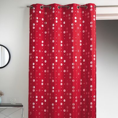 Rideau en jacquard froissé à imprimés "rond" HOME MAISON