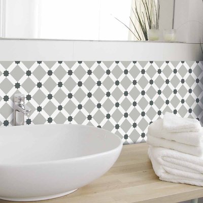 Lot de 5 Stickers Carrelage 15x15 cm Carreaux étoilés DRAEGER PARIS