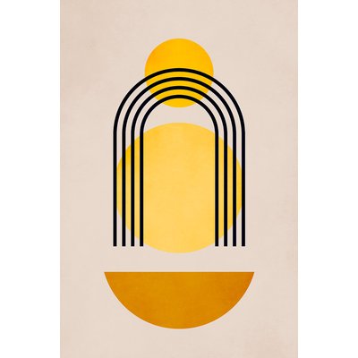 Tableau dessin abstrait Bauhaus n°5 HEXOA