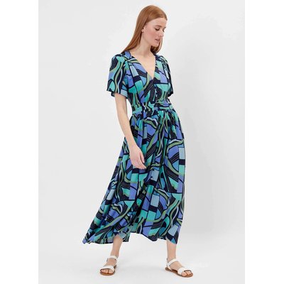 Robe longue rétro imprimée Ecovero TONY PRINCESSE NOMADE