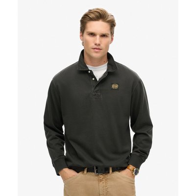 Polo de rugby à manches longues et surpiqûres contrastées SUPERDRY