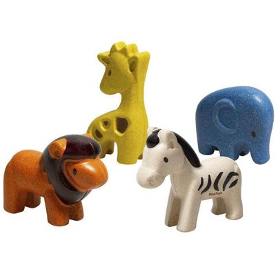 Figurines - 4 animaux de la savane PLAN TOYS