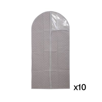 Lot de 10 housses pour vêtement H120 cm intissé géométrique CALICOSY