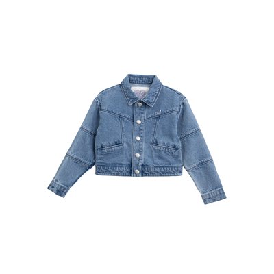 Veste en jean maxi broderie dos IKKS