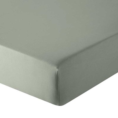 Drap housse uni en coton bio, Made in France, CŒUR SAUGE A DEMAIN