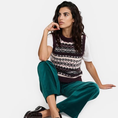 Pull jacquard sans manches  LA REDOUTE COLLECTIONS