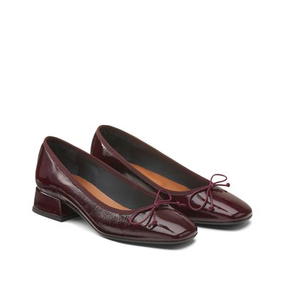 Ballerines à petits talons, cuir verni, Dybil JONAK