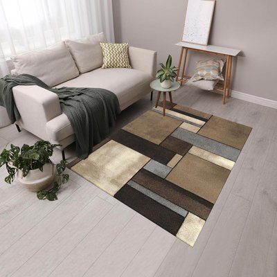 Tapis salon et chambre tissé motif géométrique GEOME UN AMOUR DE TAPIS