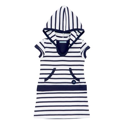 Robe rayée à capuche en coton épais BALANCELLE BABY ARMOR-LUX