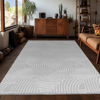 Tapis de salon à relief géométrique OIA NAZAR RUGS