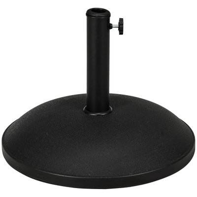 Pied de parasol rond dia. 49cm poids net 25Kg ciment PP noir OUTSUNNY