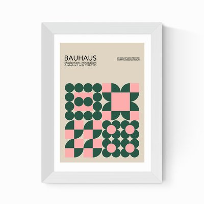 Pink & Green Bauhaus Print EAST END PRINTS
