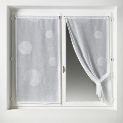 Petit Voilage Brodé fil fil textile 'Ronds' HOME MAISON