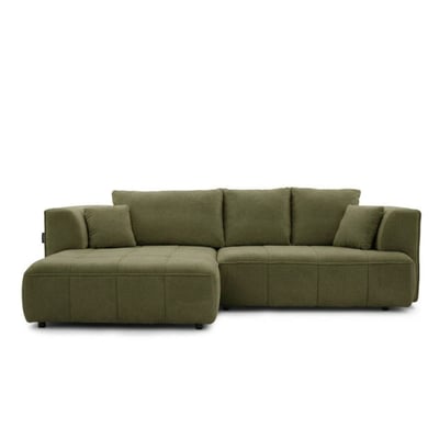 Canapé droit convertible 3 places en tissu lisse, CLOVIS BOBOCHIC