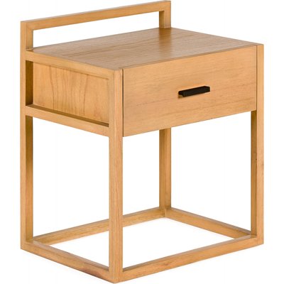 Table de chevet en cèdre et métal RECOLLECTION