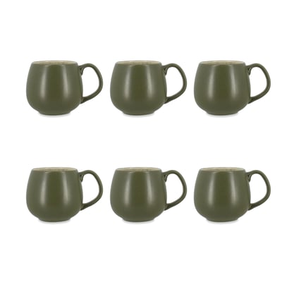 Lot de 6 mugs 38cl en grès, OLI OGO LIVING