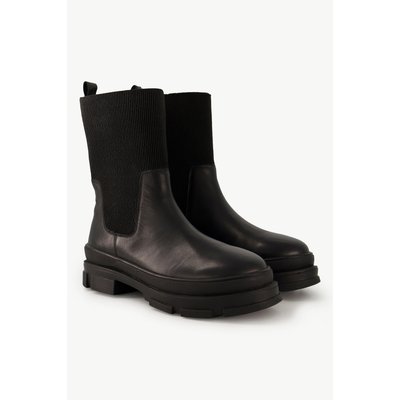 Bottes en cuir, empiècement élastique ULLA POPKEN