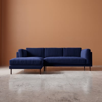 Munich Easy Velvet Corner Chaise Sofa SWOON