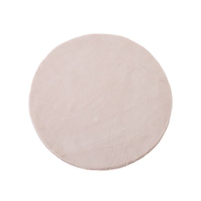 Tapis rond doux beige - diamètre 80cm WADIGA