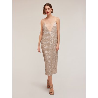 Robe en tissu entièrement à paillettes et georgette avec doublure intérieure MOTIVI