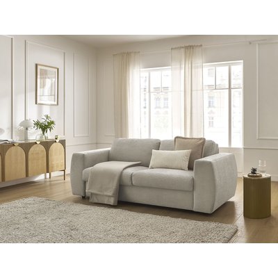 Canapé lit 3 places en tissu texturé couchage 160x190 cm, HUGO BOBOCHIC