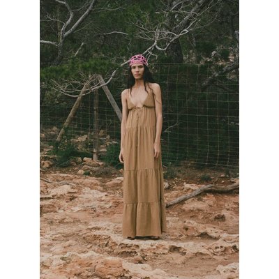 Robe coton décolleté en V MANGO