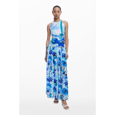 Desigual - Jupe midi évasée à fleurs DESIGUAL