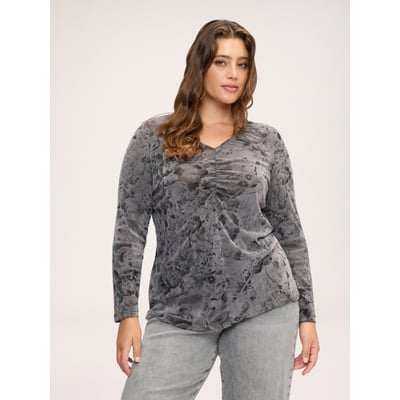T-shirt avec imprimé et drapé FIORELLA RUBINO