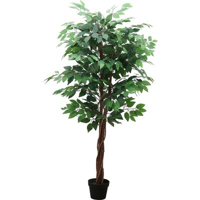 Ficus artificiel 3 troncs 756 feuilles hauteur 150 cm JARDINDECO