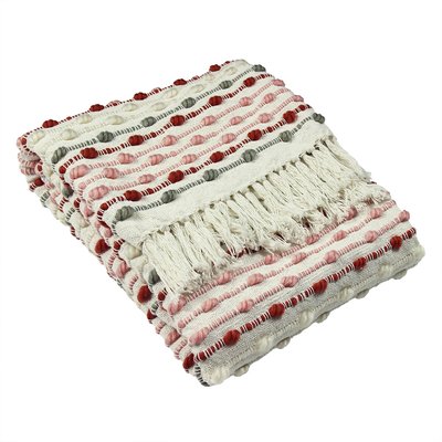 Dhadit Woven Stripes Fringed Throw FURN.