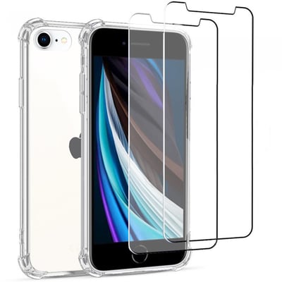 Coque iPhone Se 2020 / 2022 antichoc + 2 vitres EVETANE