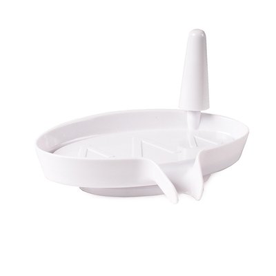 Porte savon blanc avec support bagues CALICOSY