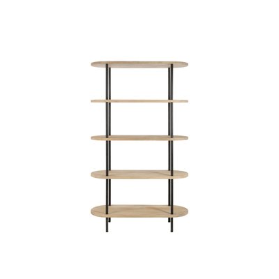Bibliothèque en bois de manguier et en métal 5 tablettes - SALI HELLIN, DEPUIS 1862