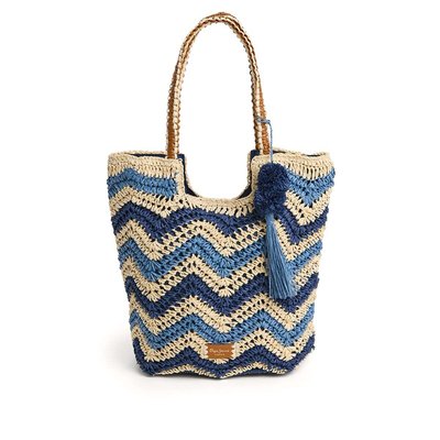 Sac Cabas À Rayures En Raphia PEPE JEANS