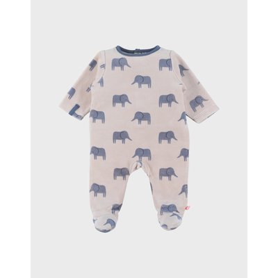 Pyjama en velours imprimé éléphant Bali NOUKIE'S