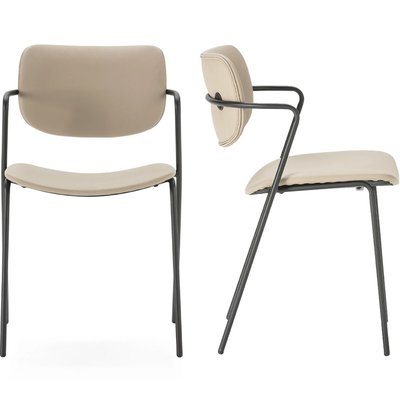 Lot de 2 chaises en simili cuir - SKANDI HOMIFAB